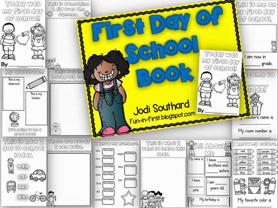 http://www.teacherspayteachers.com/Product/First-Day-of-School-Book-139405