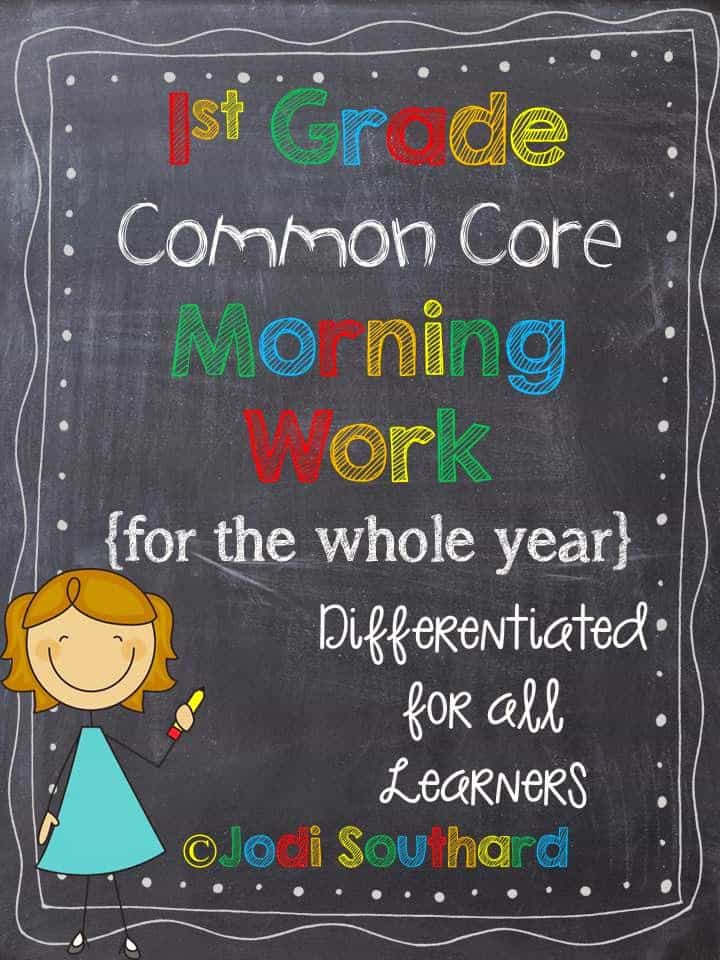 http://www.teacherspayteachers.com/Product/Common-Core-Differentiated-Morning-Work-for-the-ENTIRE-YEAR-of-1st-Grade-743727