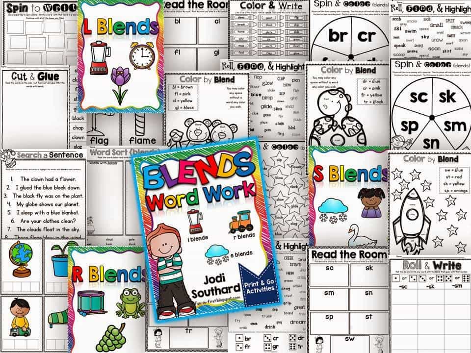 http://www.teacherspayteachers.com/Product/Word-Work-with-Blends-l-blends-r-blends-s-blends-1628633