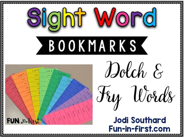 https://www.teacherspayteachers.com/Product/Sight-Word-Bookmarks-Dolch-Fry-2146221
