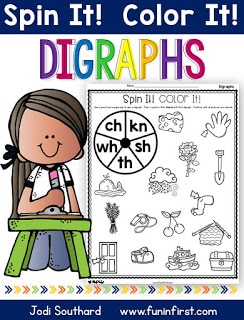 https://www.teacherspayteachers.com/Product/Digraphs-Spin-It-Color-It-2632227