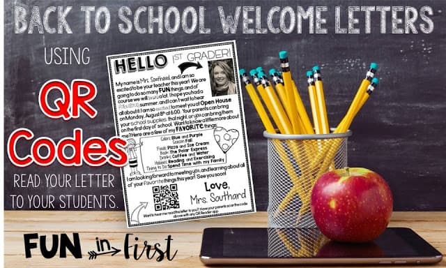 Welcome Back to School Letters by Fun in First
