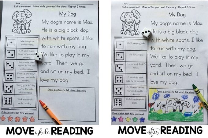 Reading on the Move is the perfect way to combine reading fluency and exercise.