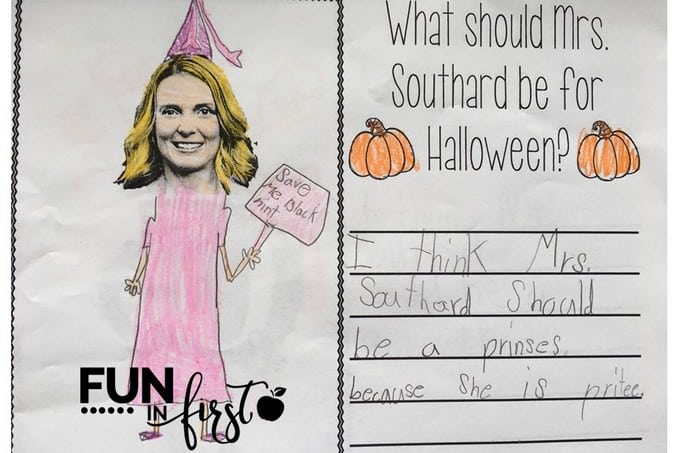 What should my teacher be for Halloween? Writing Activity from Fun in First