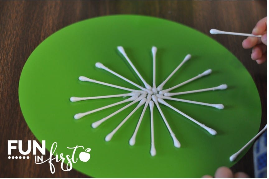 These ideas for transforming a classroom into the Arctic are perfect. Students will make an snowflakes using Q-tips..
