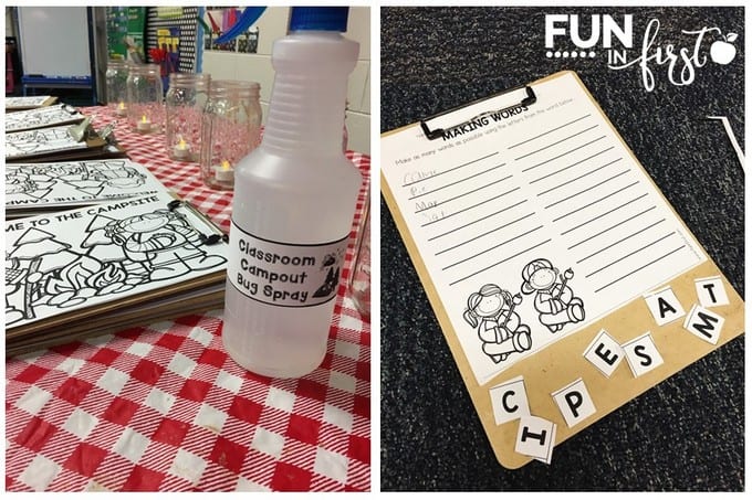 This is the perfect way to transform your classroom into a campground for the day.  These academic based activities make for such a fun learning day.