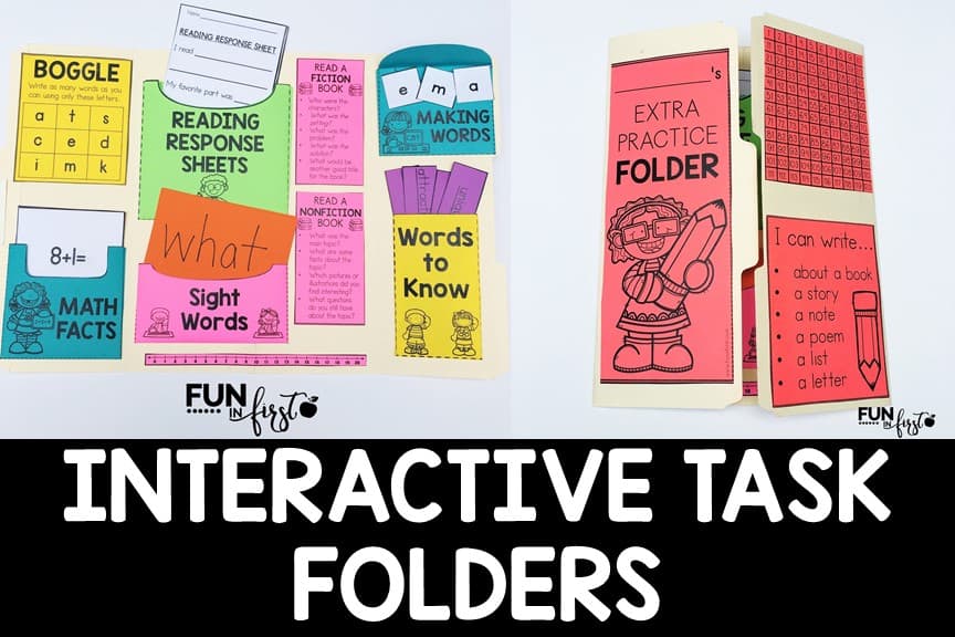 Interactive Task Folders are great for early finishers and when you have a couple extra minutes in your day. Your students will take ownership in their work after making these.