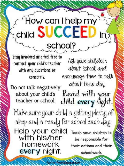 Tips for Parents…How to Help My Child Succeed