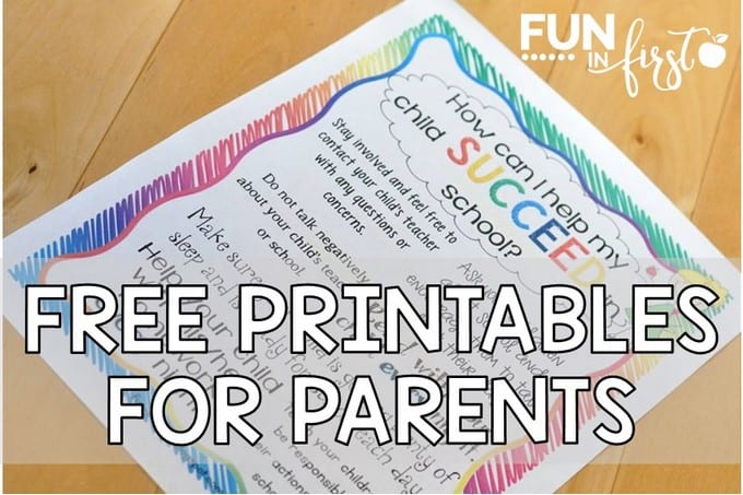 How Can I Help My Child Succeed? Printables for Parents