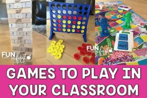 Great ideas for games to play in an elementary classroom.