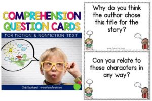 These Comprehension Question Cards are great to have on hand to ensure that you are asking a variety of comprehension questions while reading.