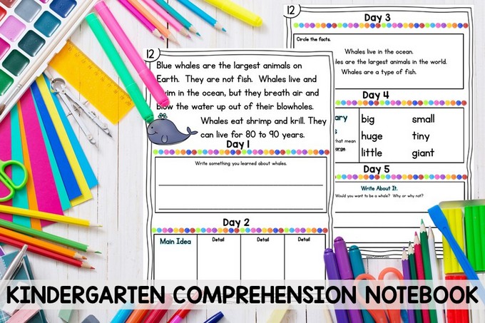 Comprehension Notebooks provide your students with rigorous and focused daily comprehension practice. Each week includes an original text for students to read or have read to them. Each day, the students will practice a comprehension skill related to the text for the week.