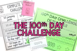 The 100th Day of School Challenge is a fun and engaging way for your students to practice their academic skills while collaborating and earning challenge tickets.