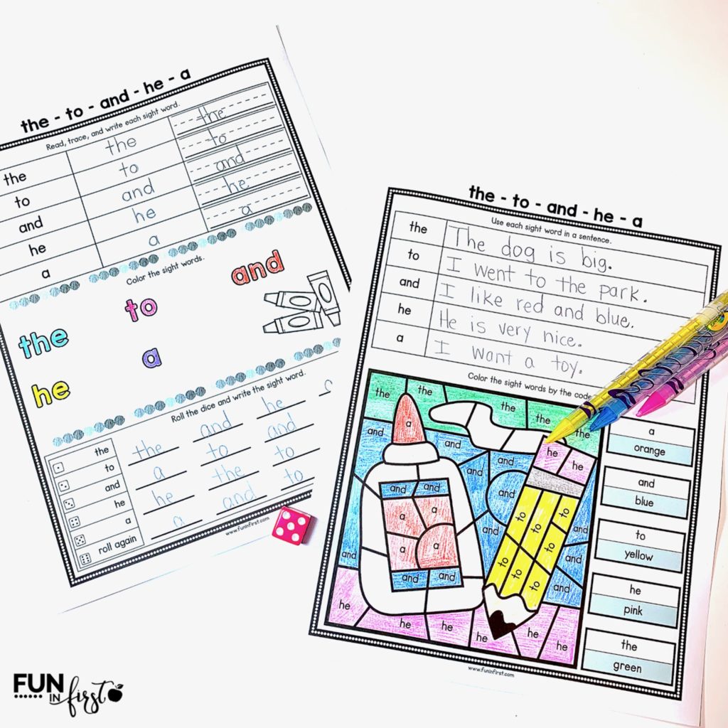 These Sight Word Notebooks are available with the 220 Dolch words or the first 300 Fry words. Students love the variety of activities that allows them to master their sight words.
