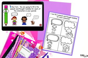 Digital and printable examples of mini-lesson writing sampler