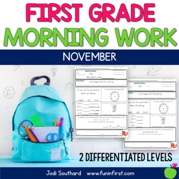 1st Grade Morning Work – November