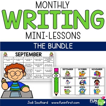 First Grade Writing Mini-Lessons for the ENTIRE Year