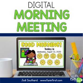 Digital Morning Meetings 1st Grade for the Entire Year | Distance Learning
