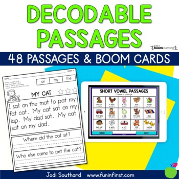 Decodable Phonics Passages & Boom Digital Passages with Comprehension