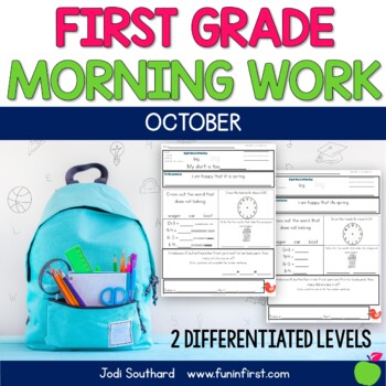 1st Grade Morning Work – October