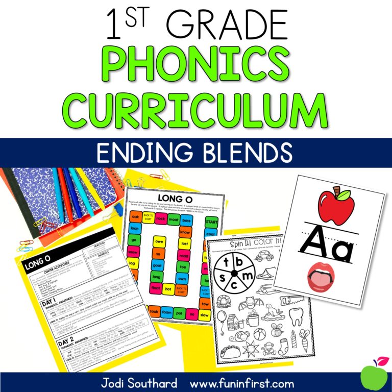 Phonics Curriculum – Ending Blends