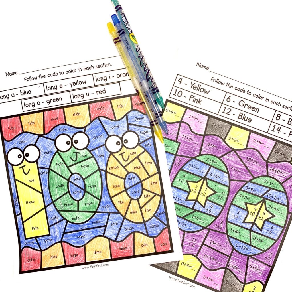 100th day of school color by code 