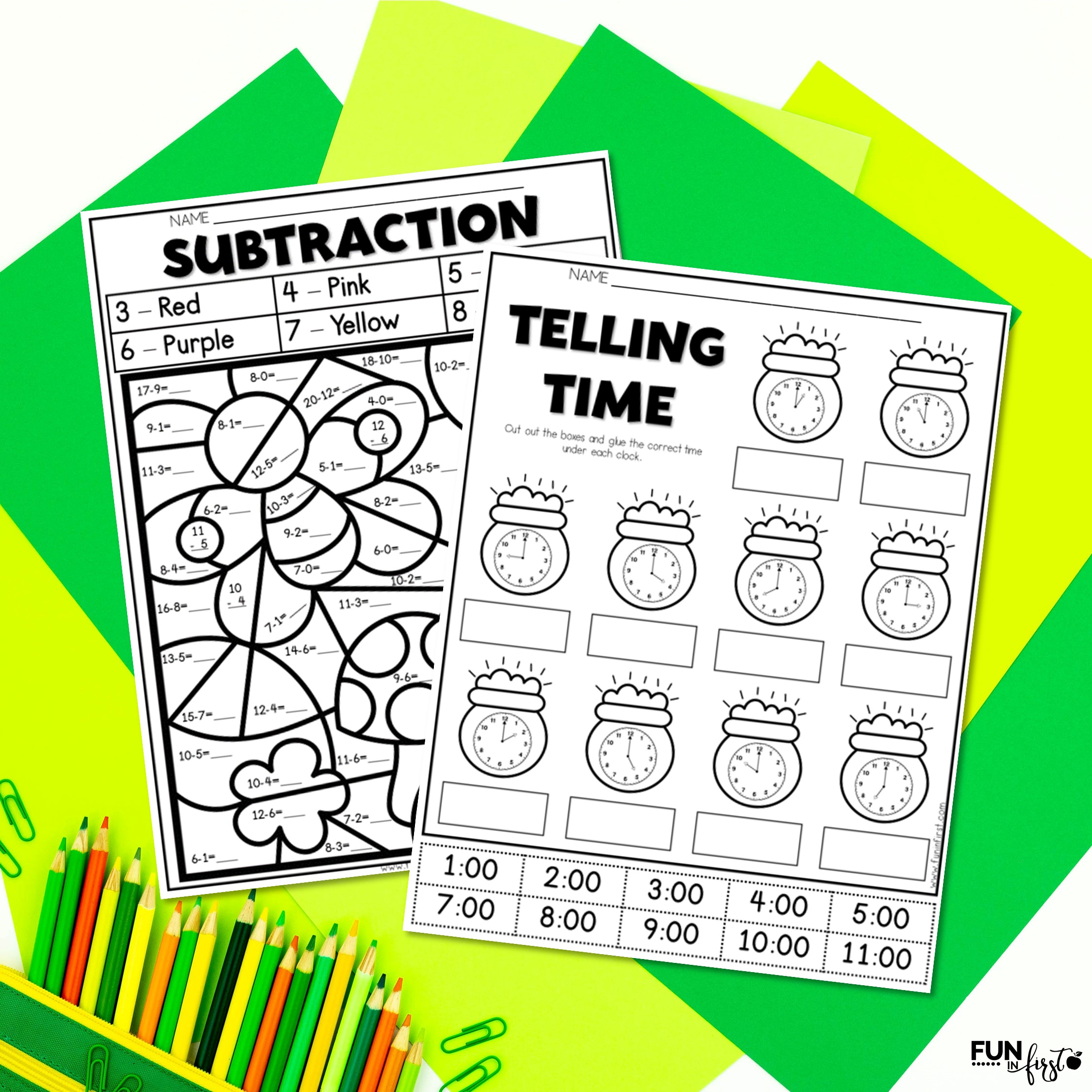 March Math & Literacy Worksheets