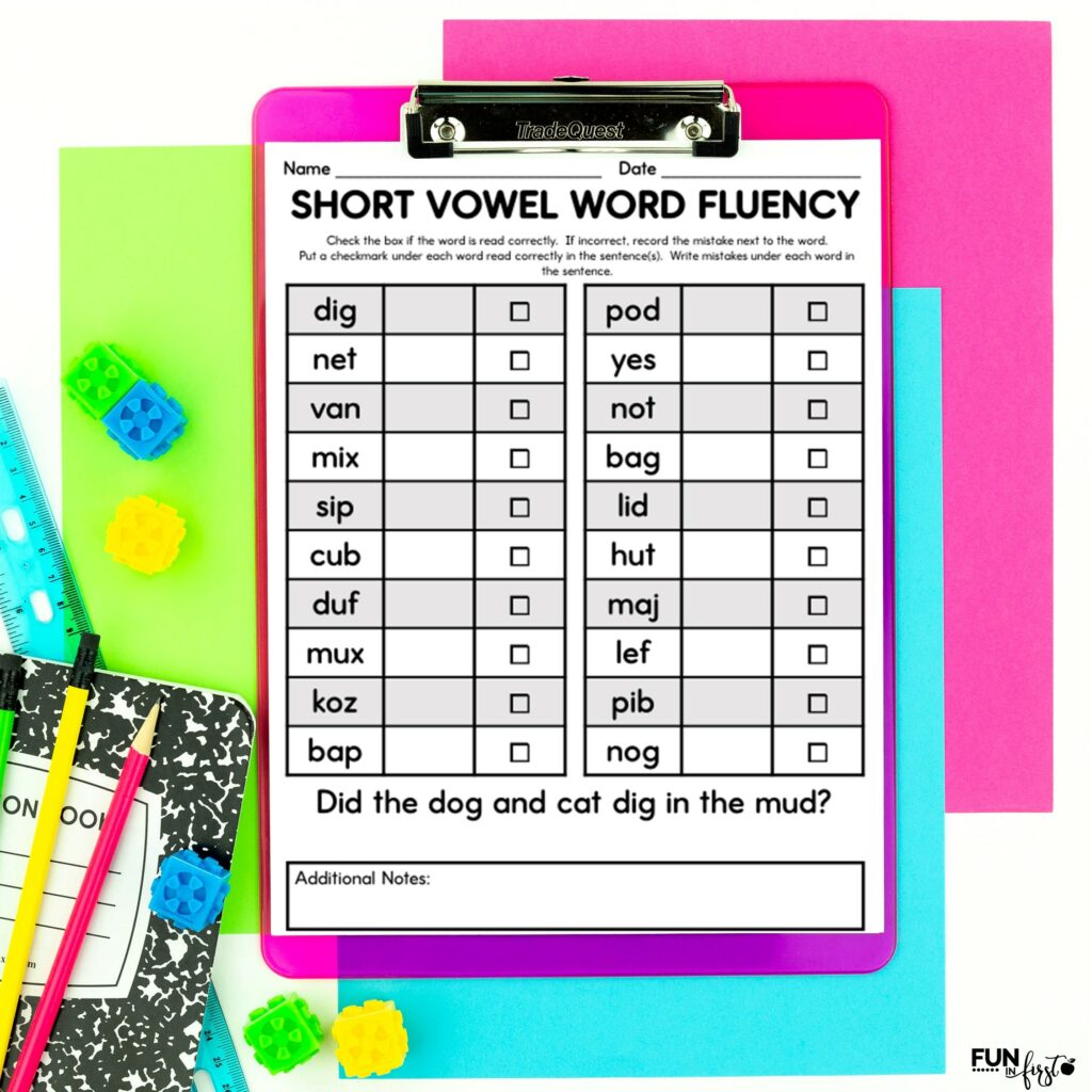 word fluency assessment checks