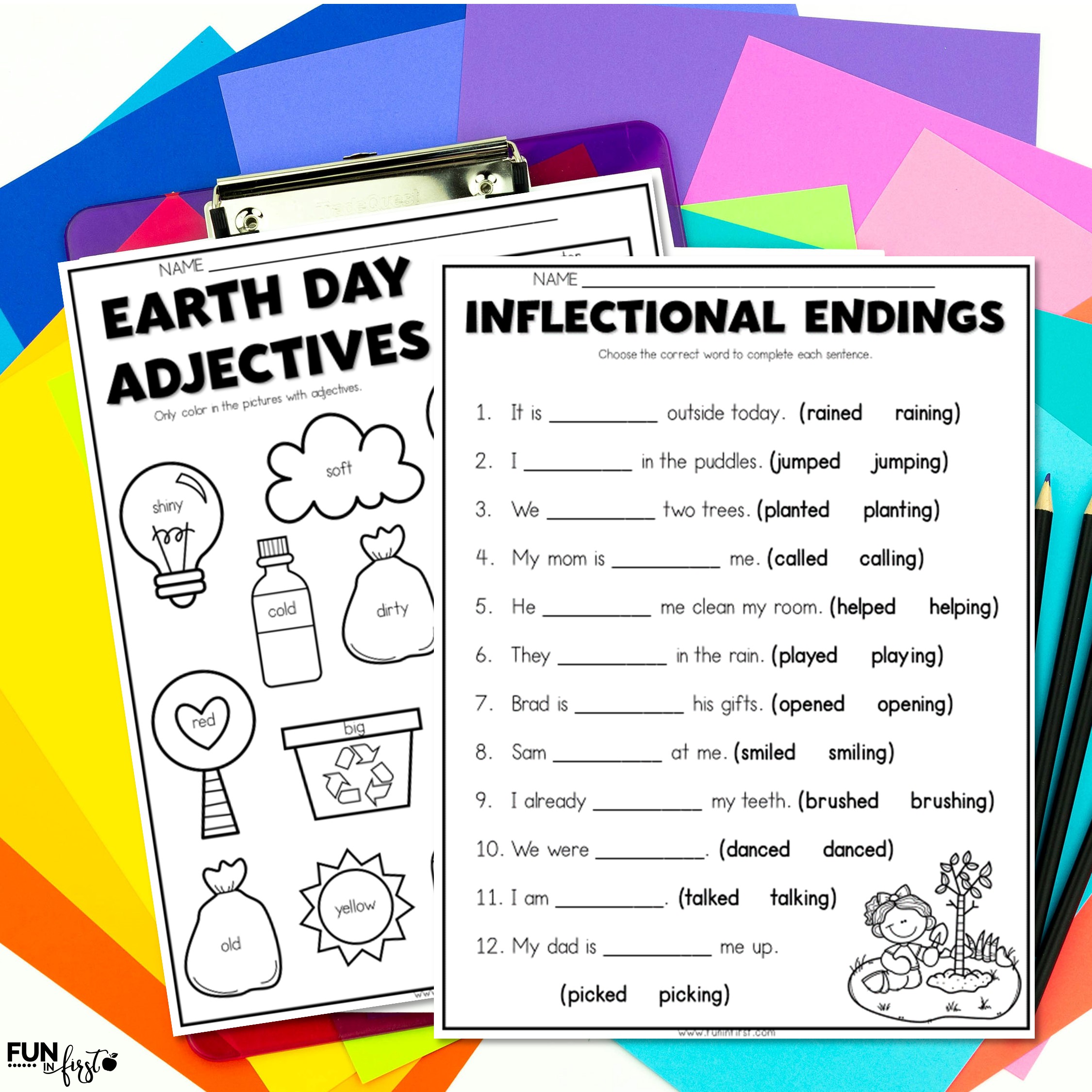 April Math and Literacy Worksheets