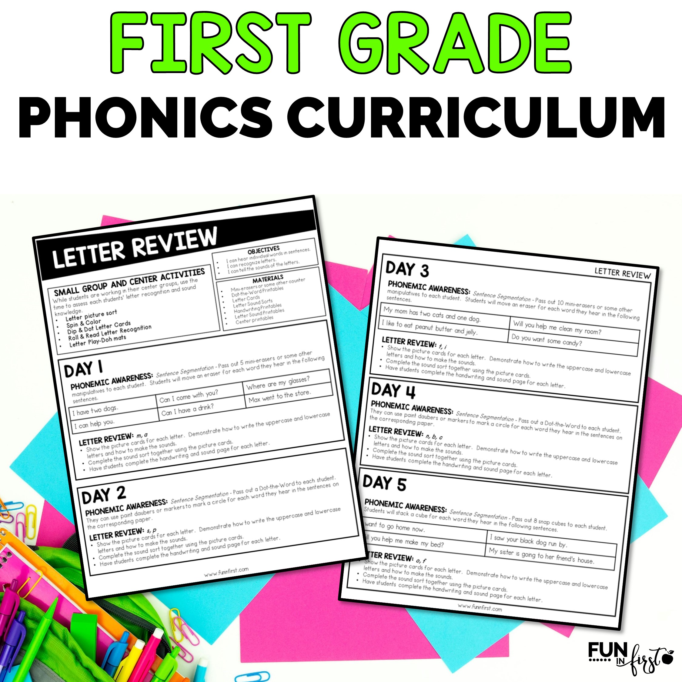 1st Grade Phonics Curriculum